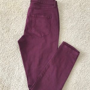 Burgundy Denim pants by Arizona Jeans